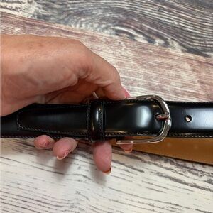 Boggi Milano Black Leather Men's Belt